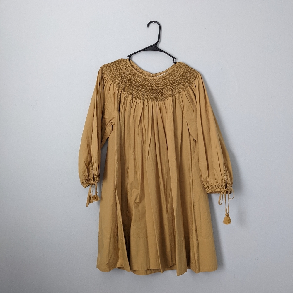 Dôen Theda Dress xs wheat yellow NWT